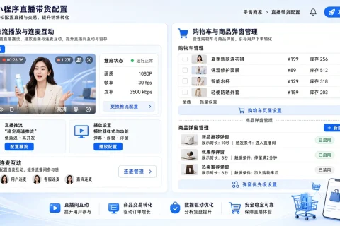 小程序接入直播带货功能要多少钱？推流、连麦、购物车与打赏如何拆分费用？