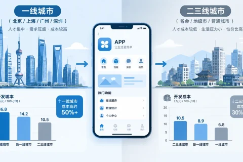 同样一个APP，一线城市和二三线城市开发报价差多少？人力成本怎么影响价格？