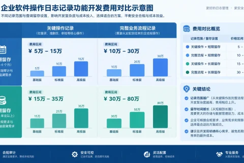 企业软件增加操作日志要多少钱？记录范围和查询留存如何影响报价？