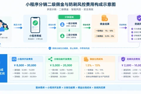 小程序接入分销二级分佣与防刷风控要多少钱？绑定关系、分润结算与提现风控如何拆分报价？