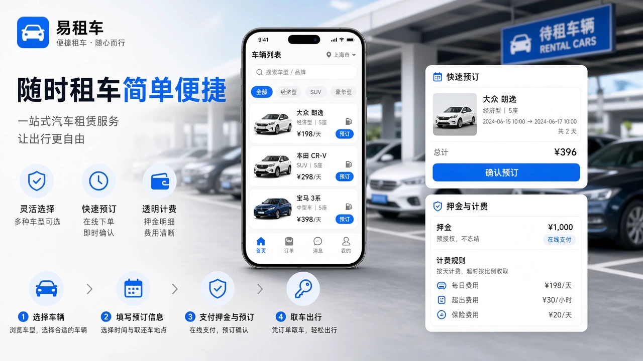 开发一款汽车租赁APP要多少钱?车辆调度、押金管理与计费规则如何影响报价? 开发一款汽车租赁APP要多少钱?车辆调度、押金管理与计费规则如何影响报价?