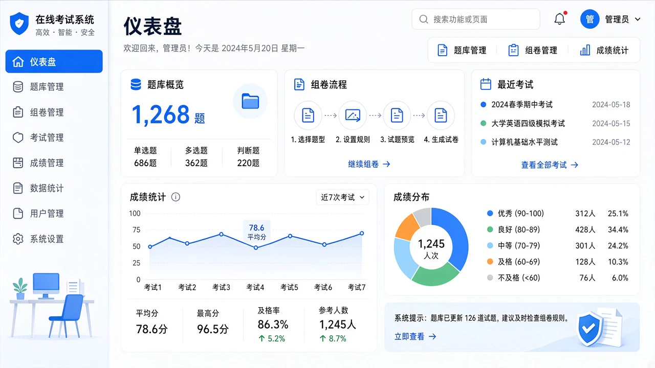 开发一个在线考试系统多少钱?题库管理、随机组卷与自动阅卷如何估算预算? 开发一个在线考试系统多少钱?题库管理、随机组卷与自动阅卷如何估算预算?